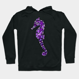 Purple Awareness Ribbon Mandala Seahorse Hoodie